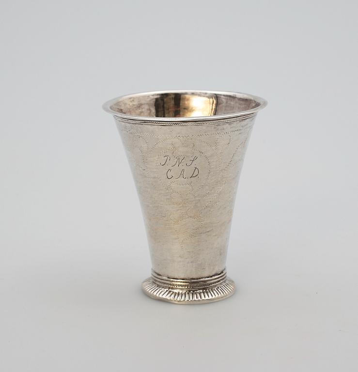 BÄGARE, silver, Carl Fredrik Seseman Arboga 1799.