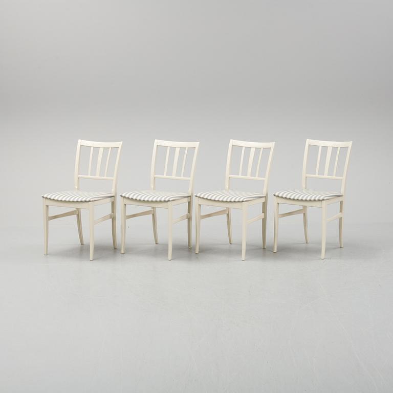 Carl Malmsten, A dinnertable and four chairs, "Talavid", by Carl Malmsten, Waggeryds Möbelfabrik AB, second half of the.