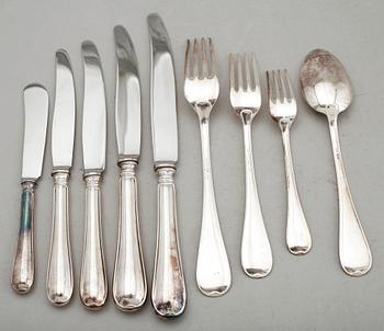 BESTICK, 75 delar, silver, GAB, Stockholm 1950-tal. Vikt ca 3000 g.