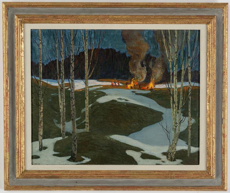 HELMER OSSLUND, oil on canvas, signed.