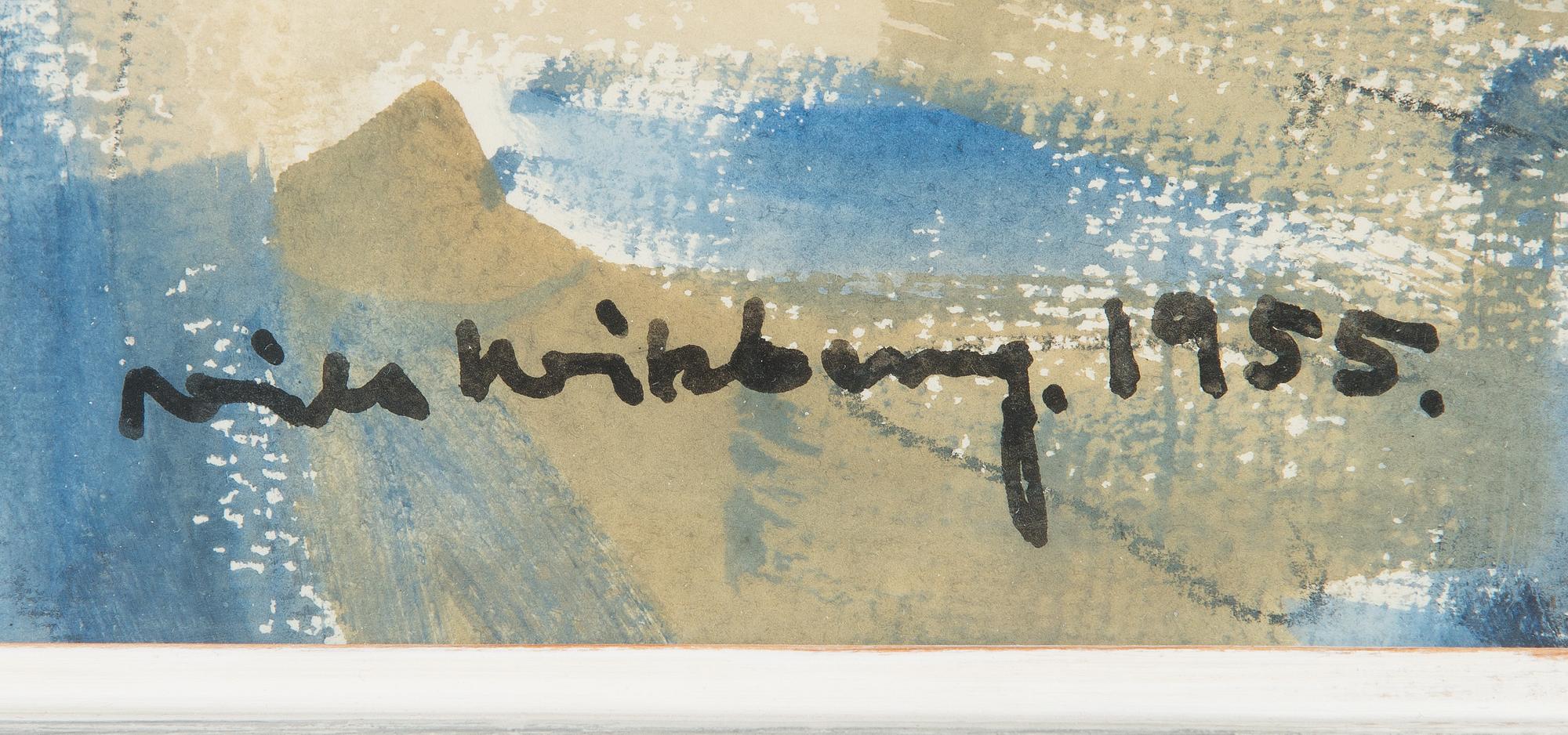 Nils Wikberg, Landskap, akvareller, 3 st.