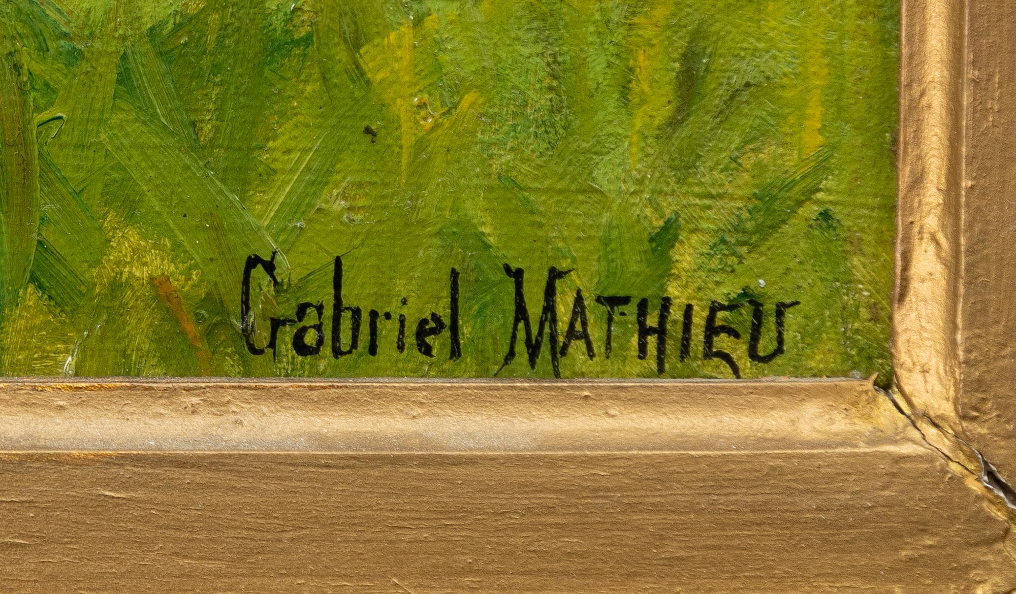 Gabriel Mathieu, French river landscape.