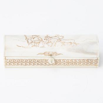 Bertil Fällman jewellery knife in box, signed, 1990s.