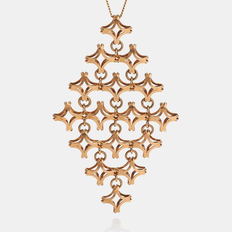 Elis Kauppi, Kaulakoru, 14K kultaa. Kupittaan kulta, Turku.