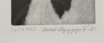 OLAVI RYYPPÖ, etsning, signerad och daterad -81.