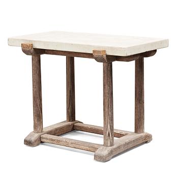 Axel Einar Hjorth, a "Sandhamn" stained pine table with a limestone top, Nordiska Kompaniet, Sweden 1929.