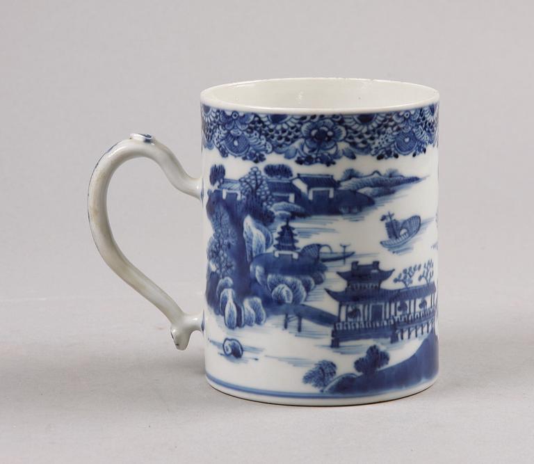 MUGG, porslin, Qianlong, Kina 1700-tal.