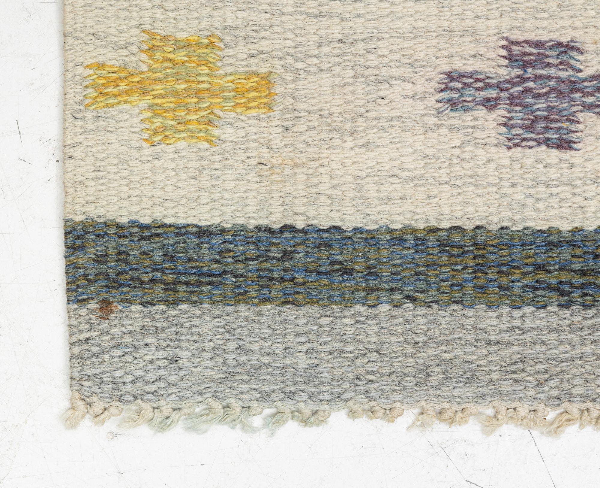 Ingegerd Silow, matta, rölakan, ca 239 x 153 cm, signerad IS.