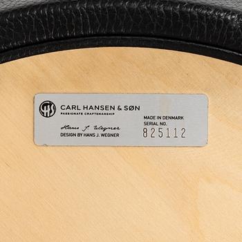 Hans J Wegner, bar stools, a pair, Carl Hansen & Son. CH 56.