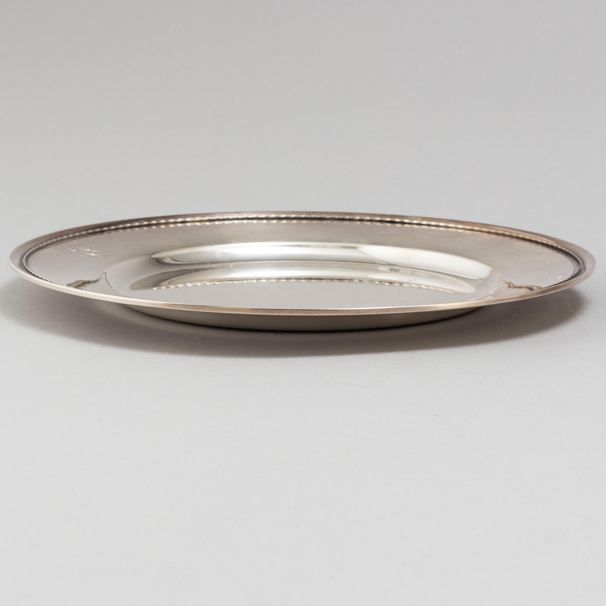 Eleven silver plates by GAB Stockholm, second half of the 20th Century.