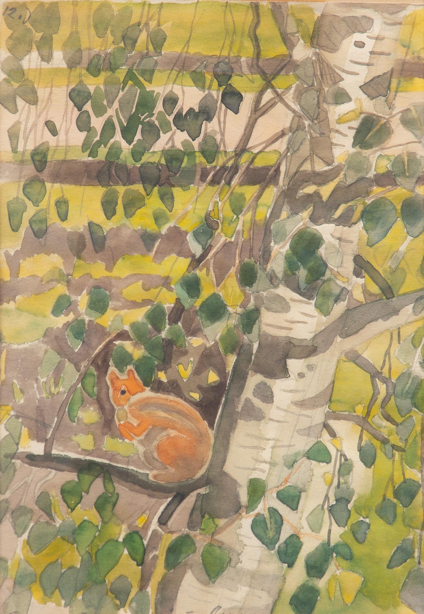 Greta Hällfors-Sipilä, Squirrel in Birch.
