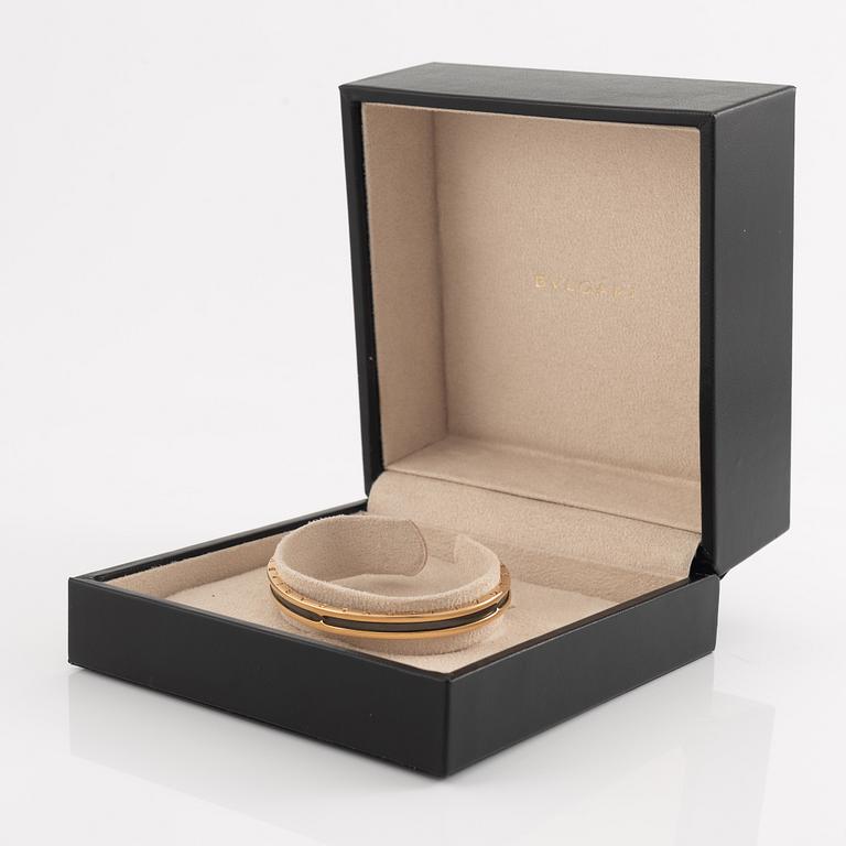 Bulgari bangle "B.Zero1" 18K gold and steel.