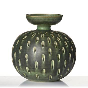 Stig Lindberg, a stoneware vase, Gustavsberg Studio 1960.