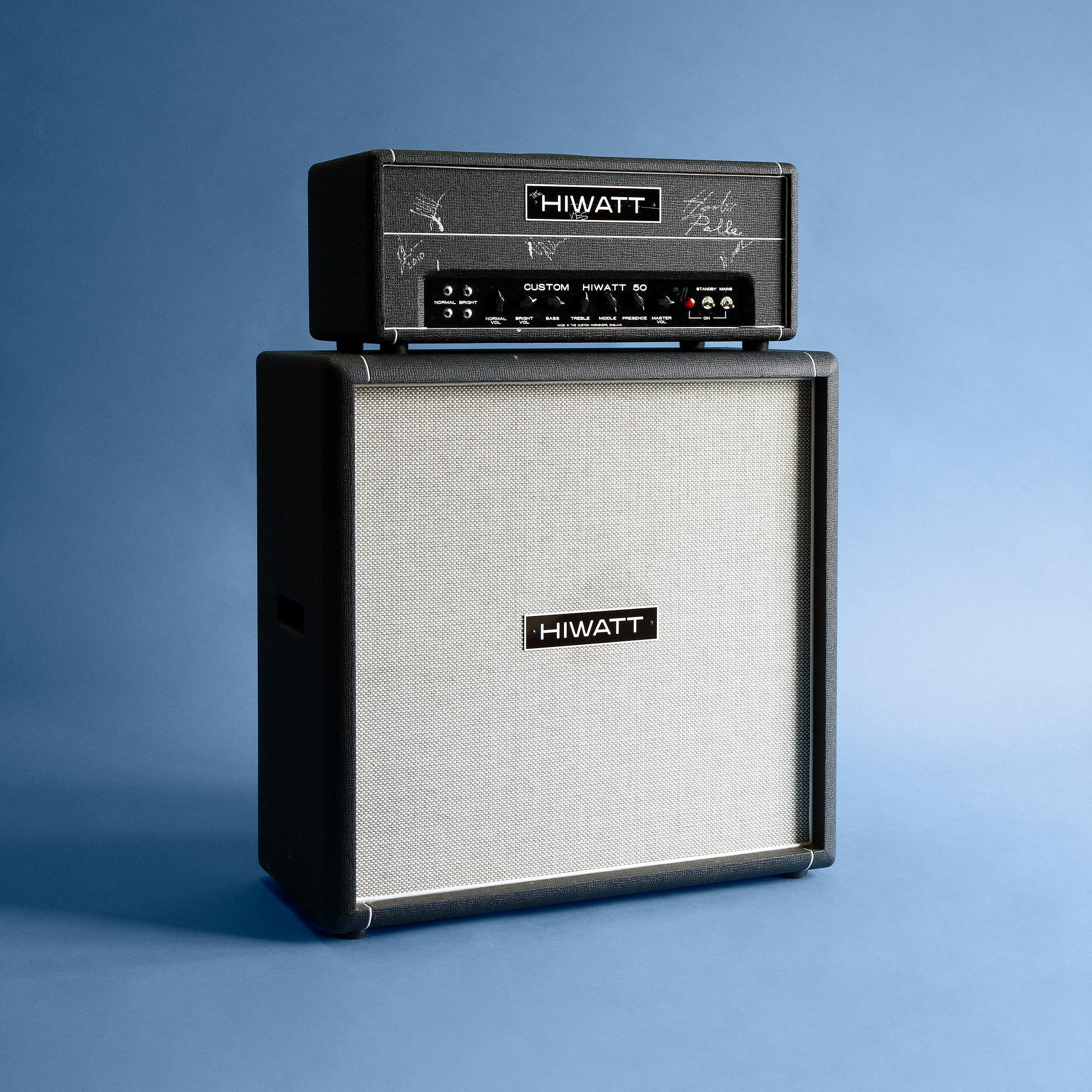 The Hives, Hiwatt "Custom 50", signed amplifier and speaker ca 2010.
