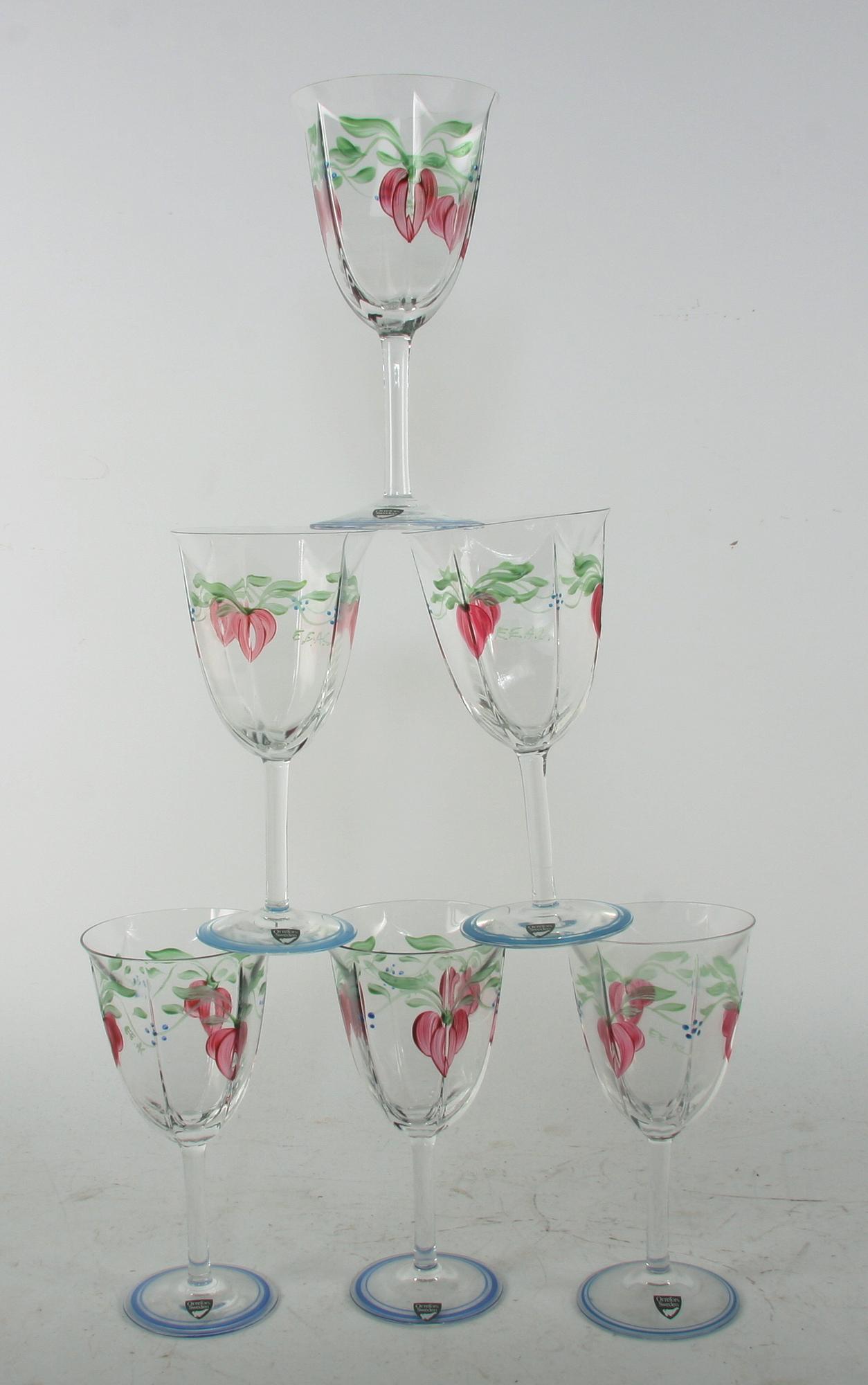 SERVISDELAR, 36 delar, glas, Orrefors "Maja" Eva Englund.