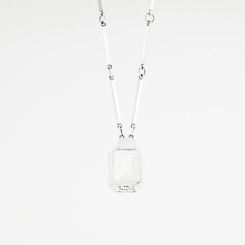 Wiwen Nilsson, a rock crystal and sterling silver necklace and pendant, Lund Sweden 1942.