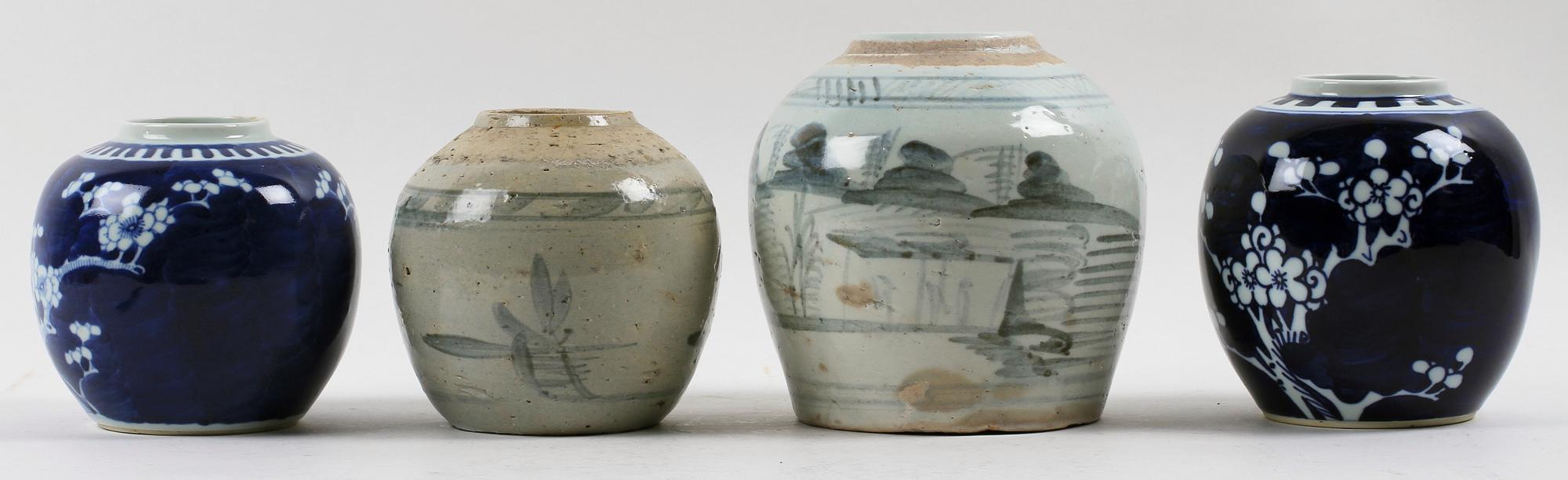 PARTI BOJANER, 4 st, porslin, Kina, 1800/1900-tal.