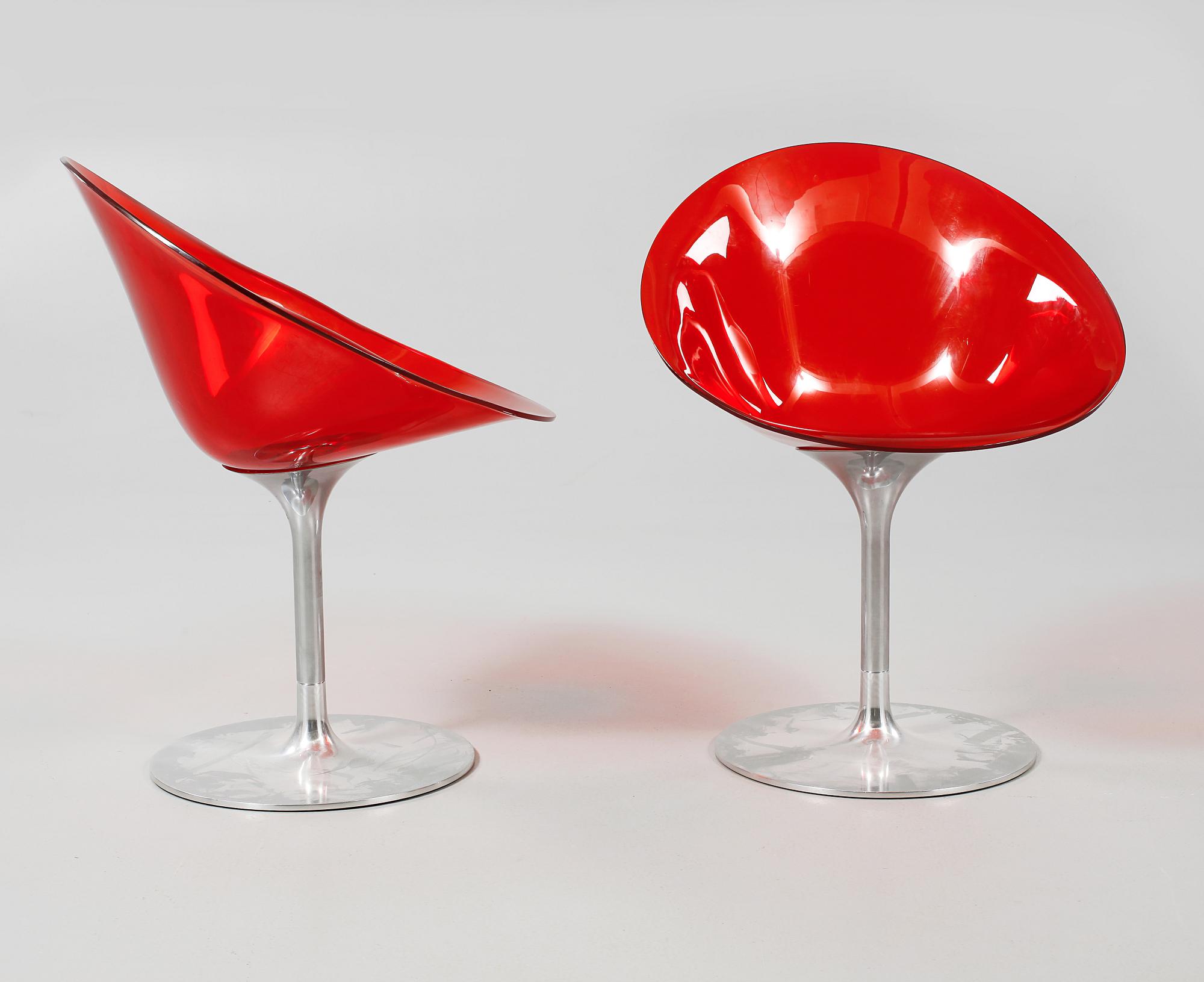 STOLAR, ett par, "Eros", Philippe Starck för Kartell, Italien, 1900-/2000-tal.