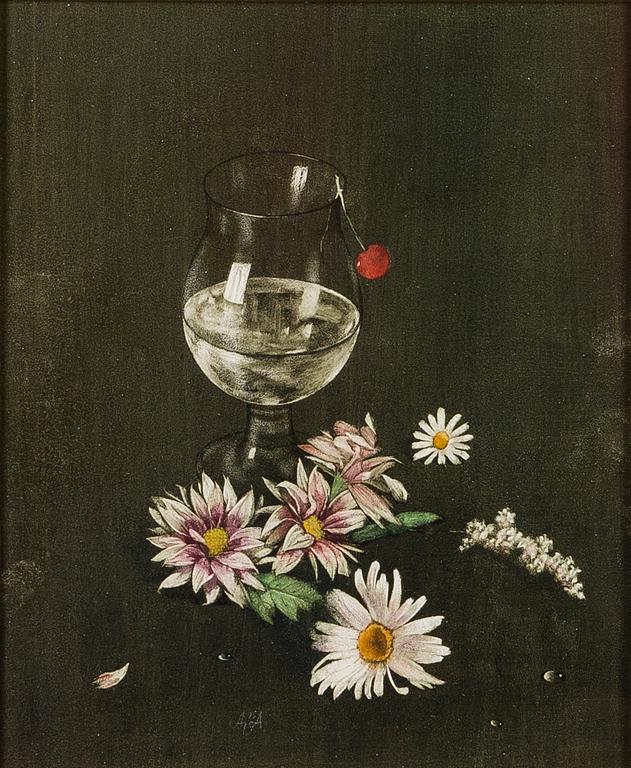 UNIDENTIFIED ARTIST, tempera on paper, monogram signature A.A, Russia late 20th century.