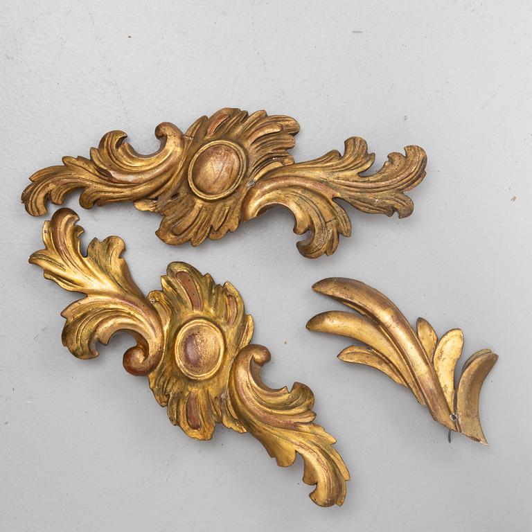 A Rococo style mirror, 19th Century.