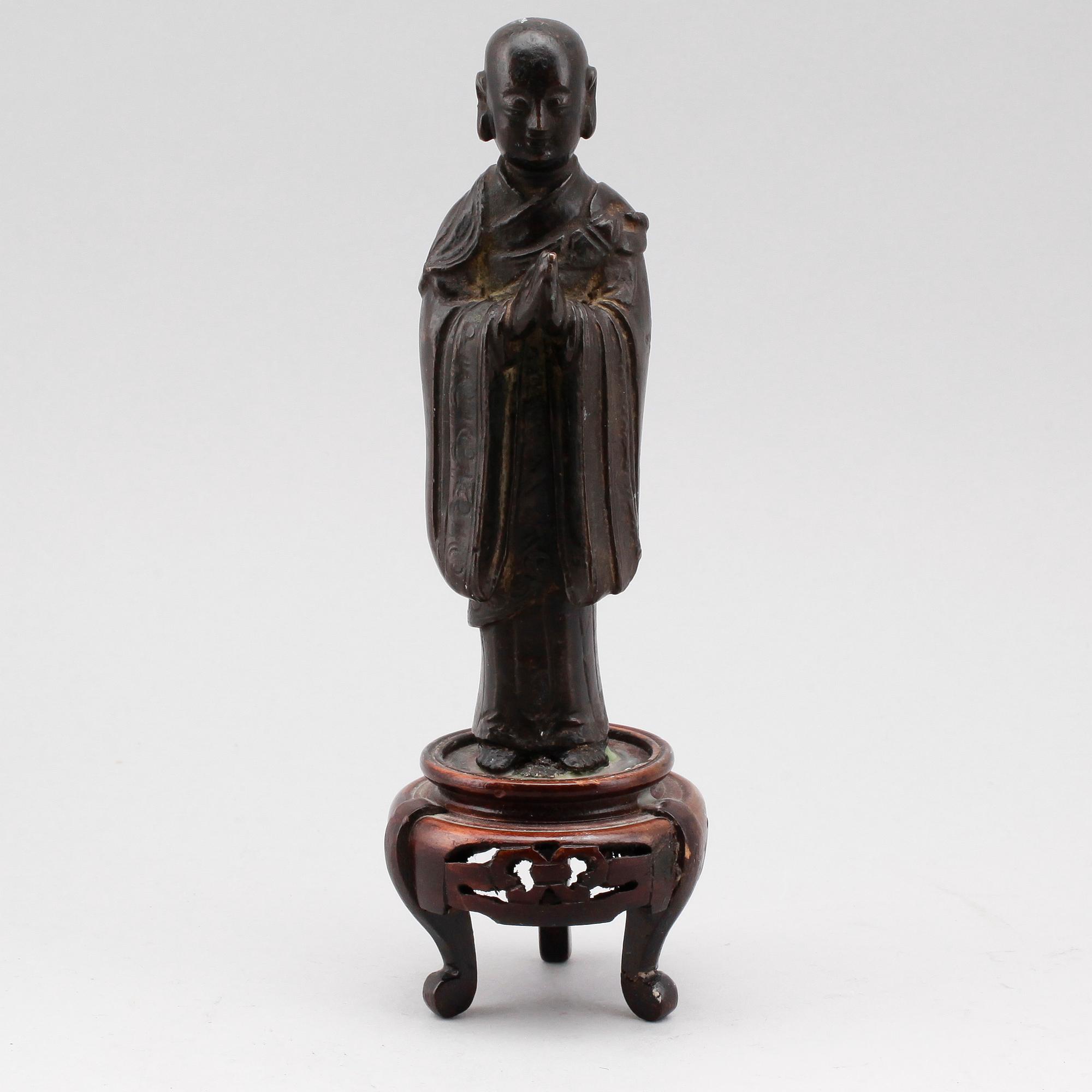 FIGUR, brons, Kina, troligen 1600-tal.