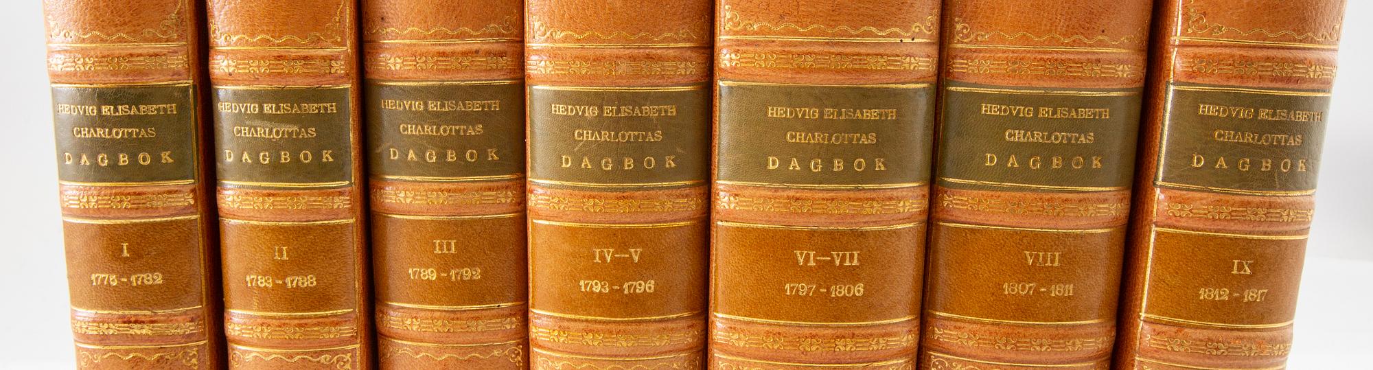 Book work 9 vol "Hedvig Elisabeth Charlotta's diary".