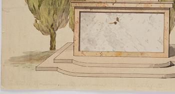 Gustaf III, inscribed, Grave monument.