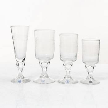 Reijmyre Glasbruk, a 20 piece "Antique" glass service.