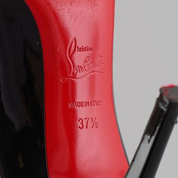 Christian Louboutin, a pair of patent leather high heel shoes, size 37 ½.
