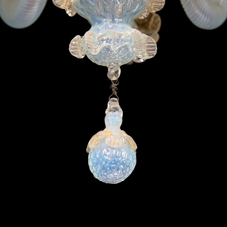 A mid-20th-century Murano glass chandelier, Italy.