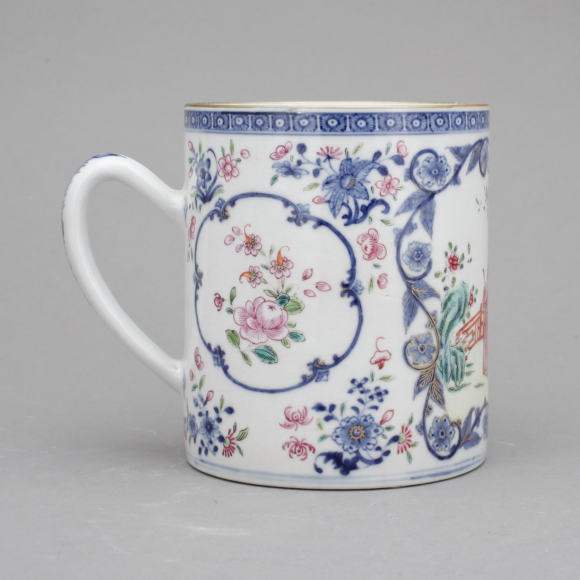 MUGG, porslin, Kina, Qianlong 1736-1795.