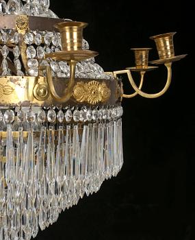 LJUSKRONA, Empirstil, tidigt 1900-tal. Höjd ca 96 cm.