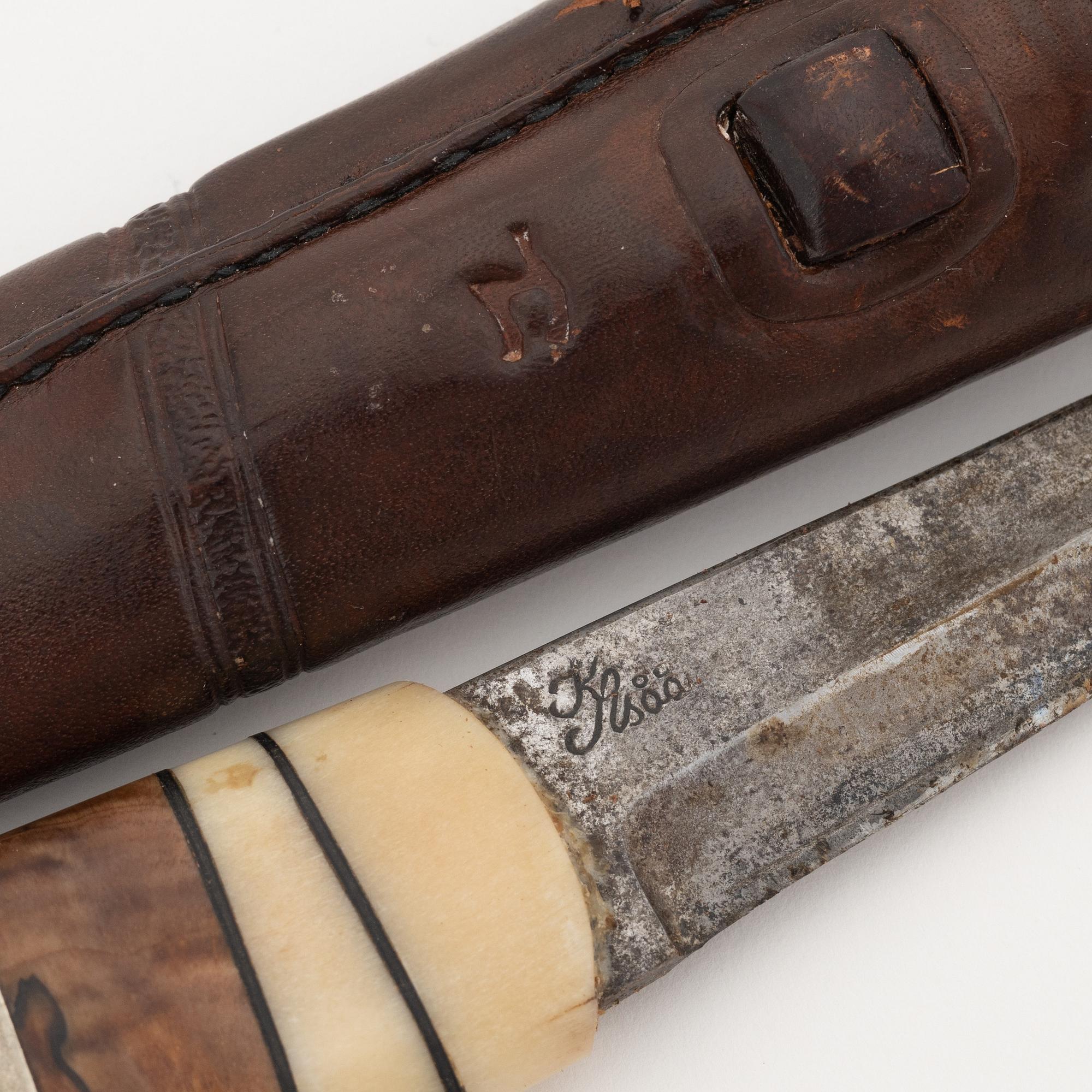 Torbjörn "Tobbe" Lundström, kniv, Åre, monogramsignerad.