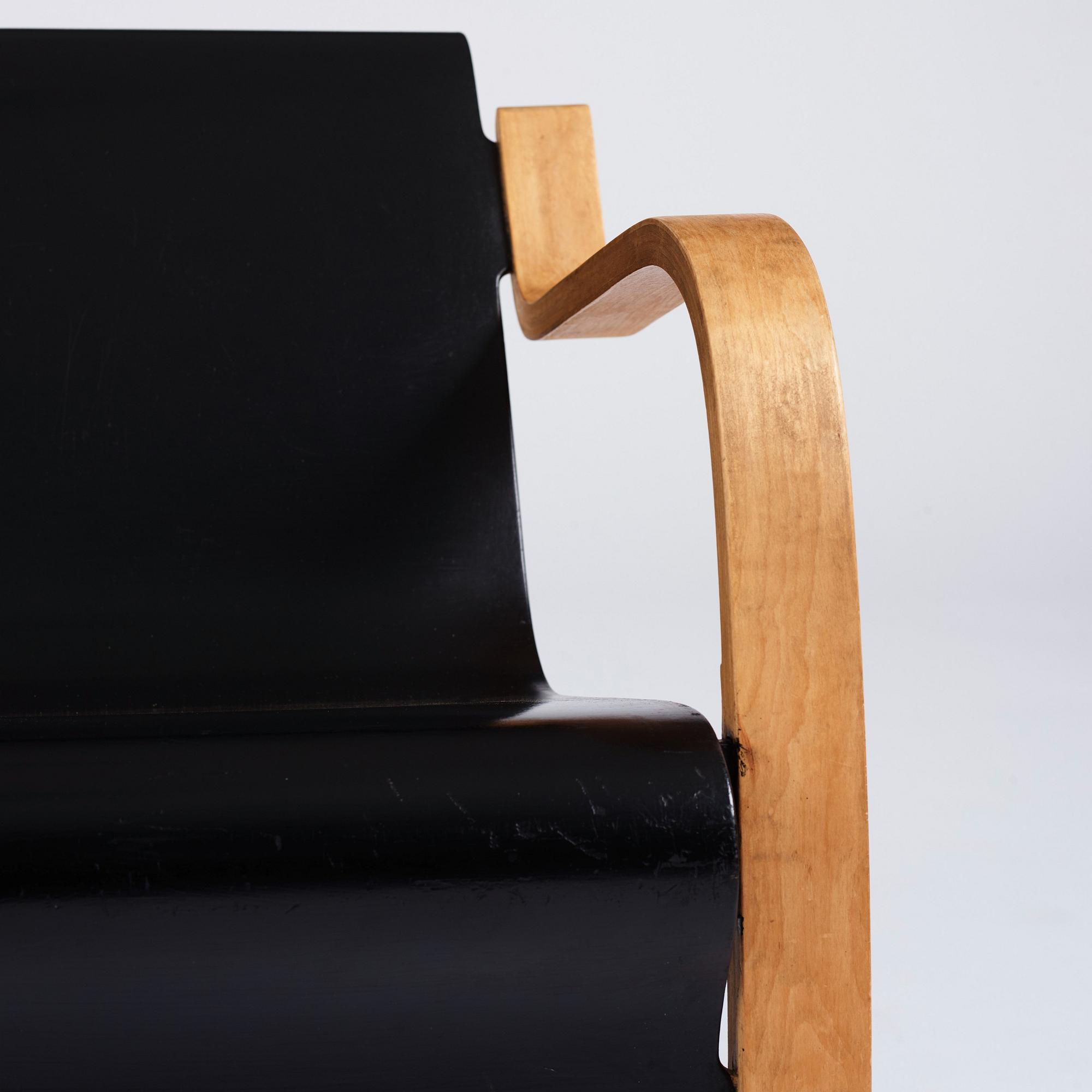 Alvar Aalto, a 'model 31' armchair, produced by O.y Huonekalu-ja Rakennustyötehdas, Finland or Aalto Design, Swedish Artek Hedemora.