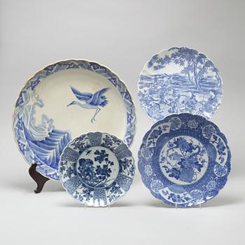 Four 20th century Japanese porcelain dishes.