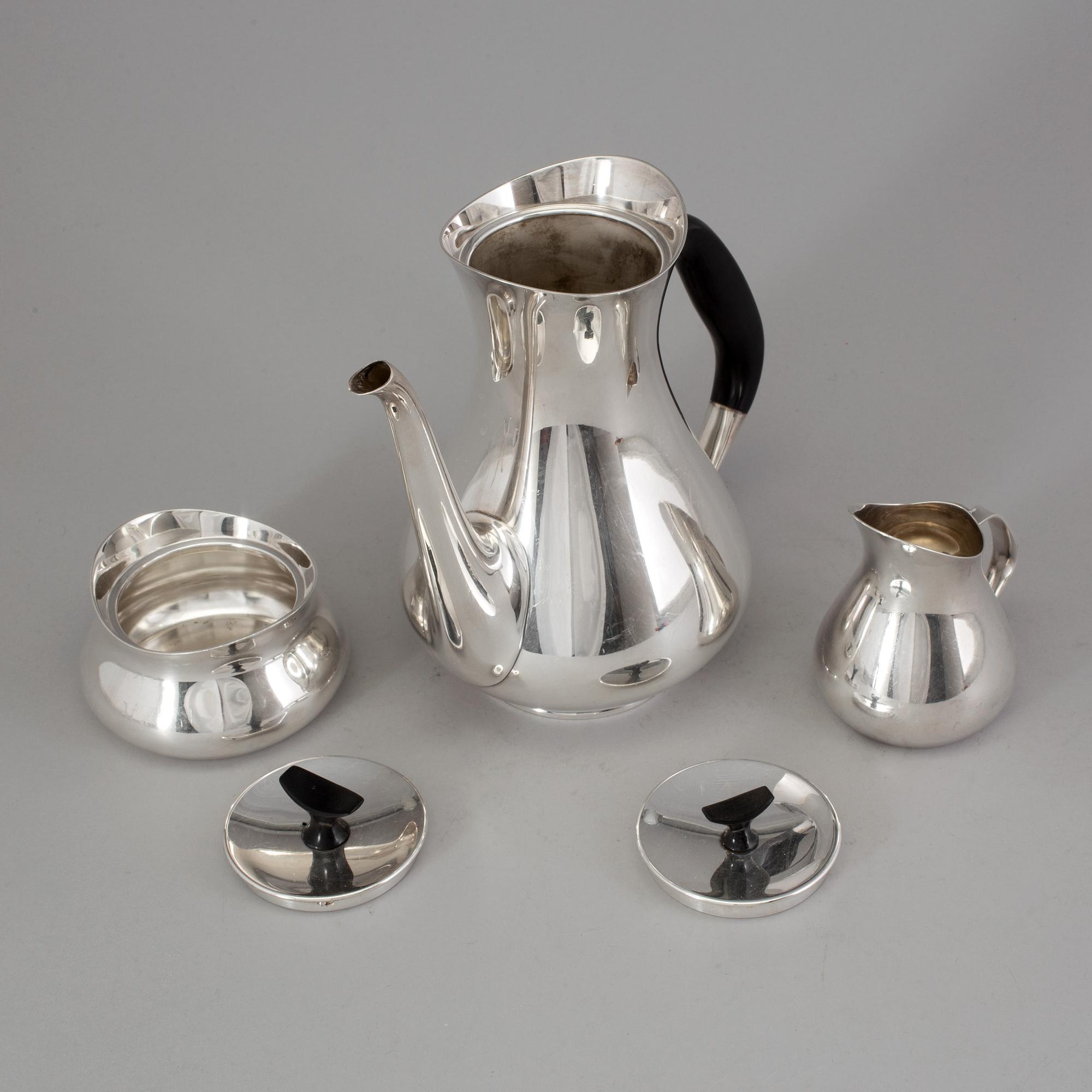 HANS BUNDE, Kaffeservis, 3 del, för Cohr, EPNS, 1950/60-tal.