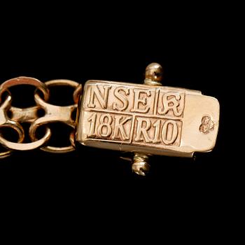 ARMBAND, 18K guld, x-länk, 1991. Vikt ca 8 gram.