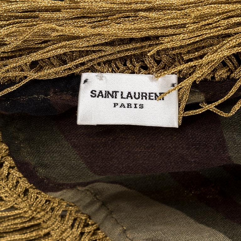A cotton shawl by Saint Laurent.