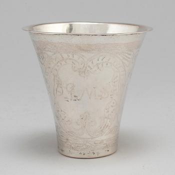 A Swedish early 19th century silver beaker, unmarked.