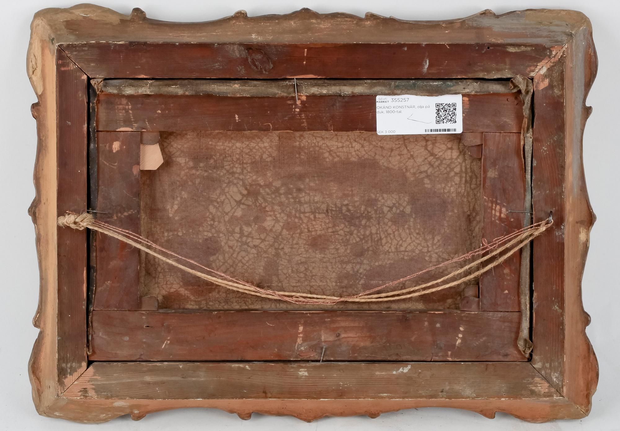 OKÄND KONSTNÄR, olja på duk, 1800-tal.