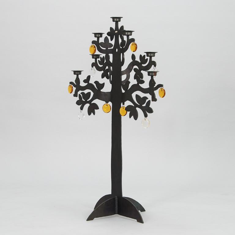 Bertil Vallien, a 1960/70s candelabrum 'Tree of life' for Boda smide.