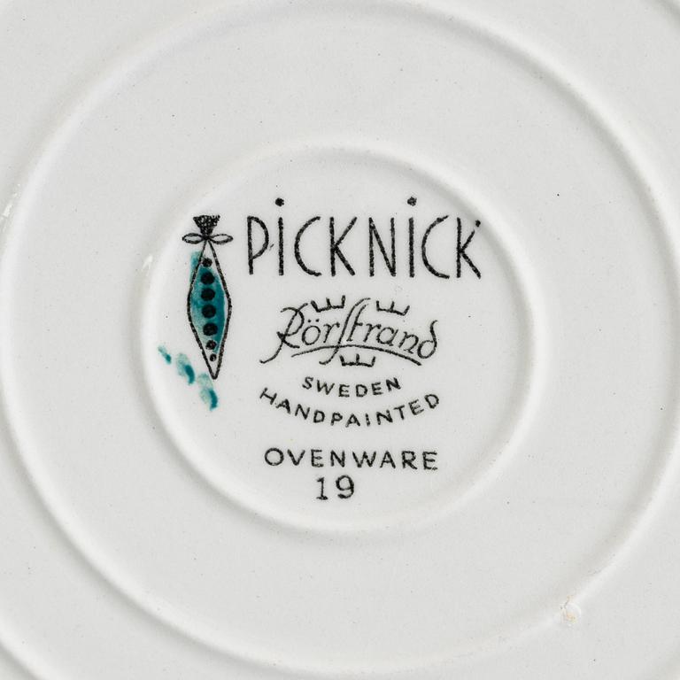 Marianne Westman, six "Picknick" serving dishes, Rörstrand, Sweden.