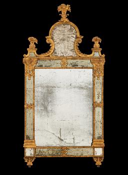 A Swedish late Baroque early 18th century mirror, B. Precht's workshop.