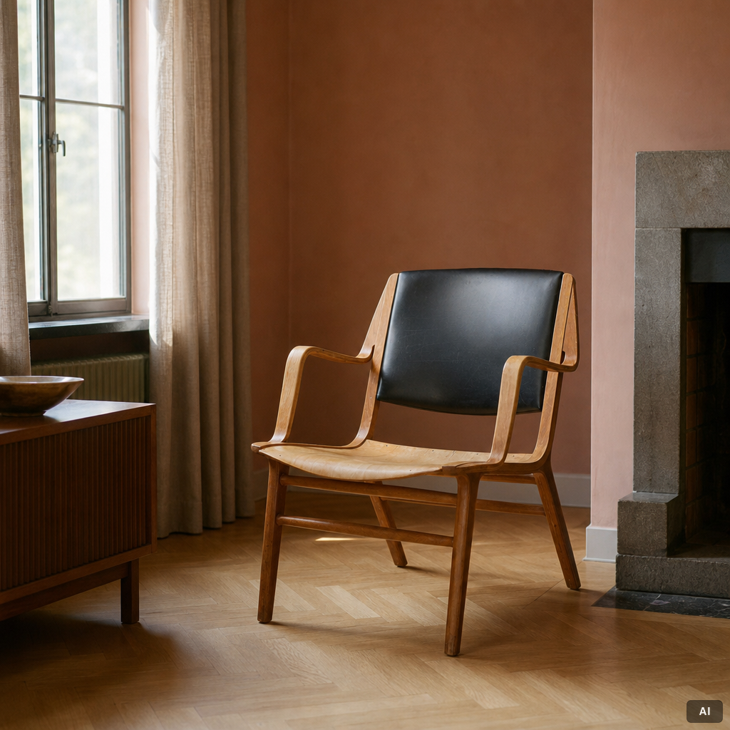 Peter Hvidt & Orla Mølgaard Nielsen, fåtölj, "AX Chair", Fritz Hansen, Danmark, 1960-tal.