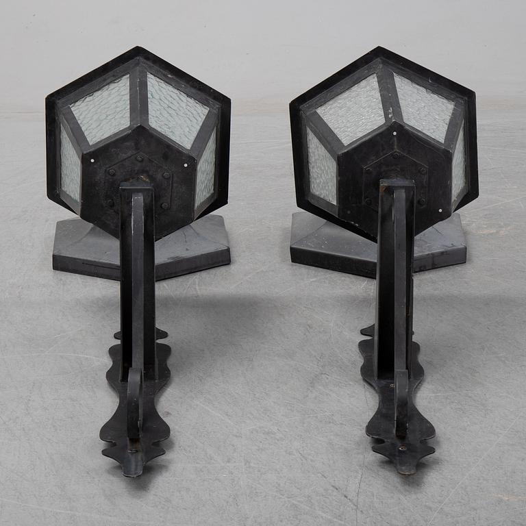 A pair of 1970's wall-lamps.