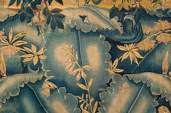 A tapestry, "Feuilles de choux", tapestry weave, third quarter 16th century, Flanders, probably Audenarde.