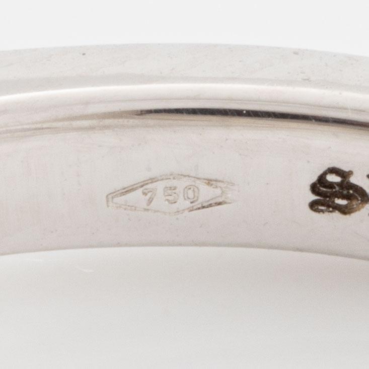 Ring, 18K white gold with brilliant-cut diamond 1.32 ct,.