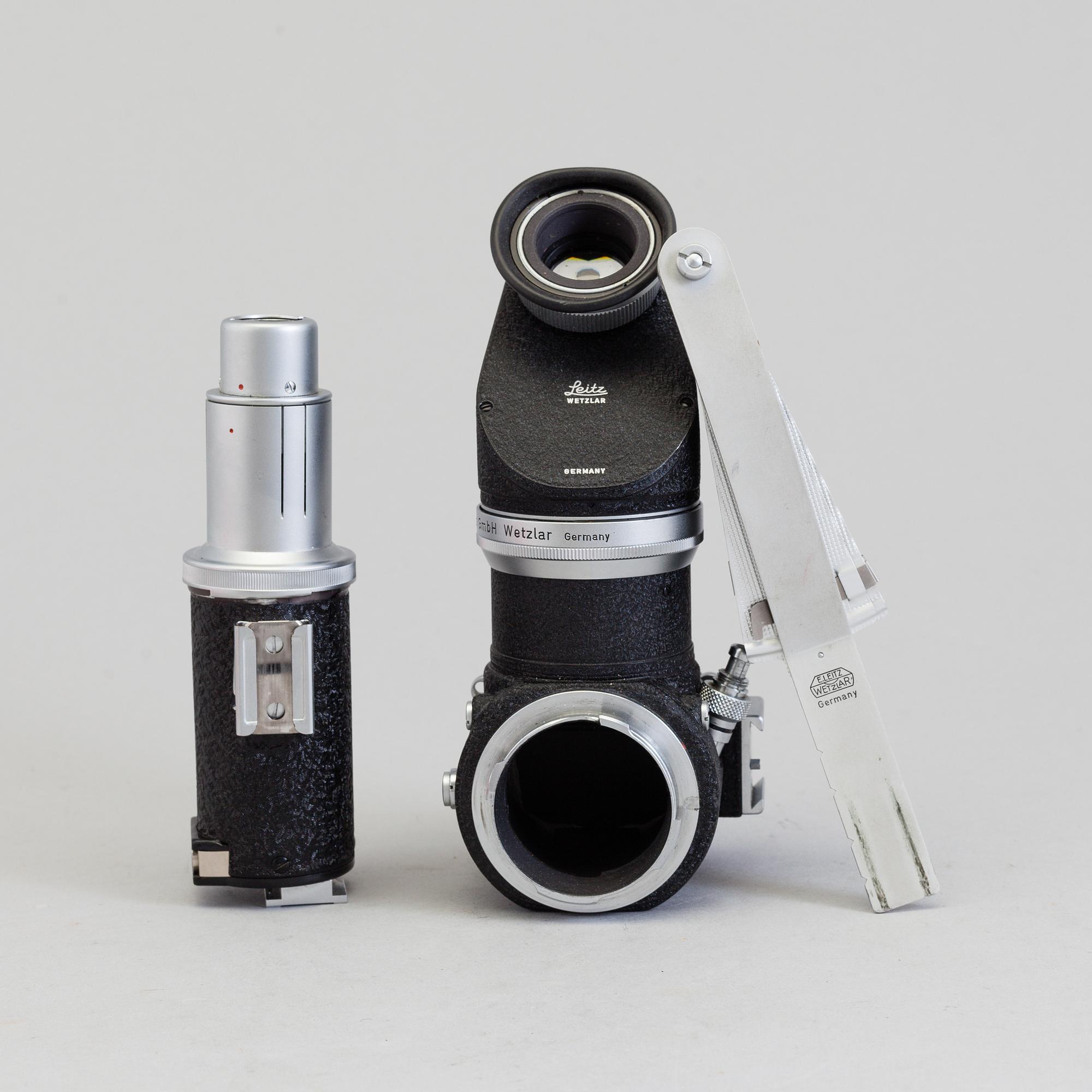 Leica Meter, three View Finders and more. Some with original boxes.