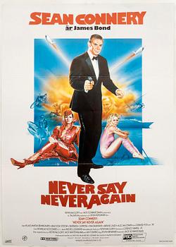 Film poster James Bond "Never Say Never Again" 1983.