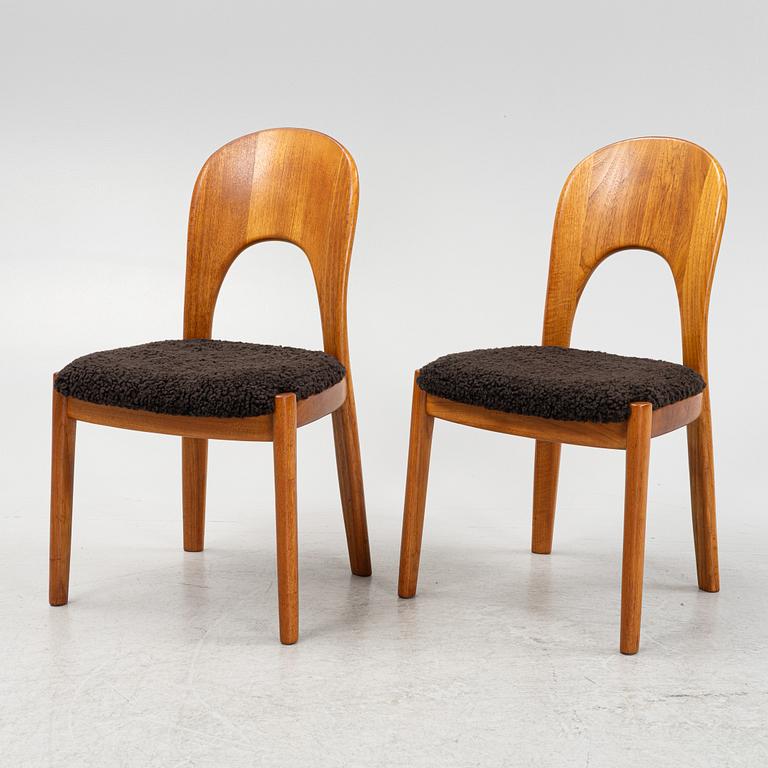 Niels Koefeod, six chairs, Denmark, 1960's.
